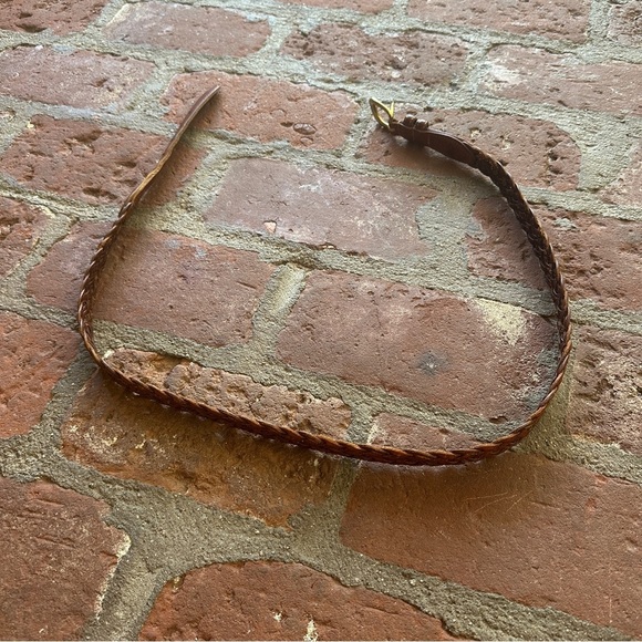 Vintage Coach Men's British Tan 3850 Braided Woven Leather Belt size 36 90cm - Picture 12 of 15